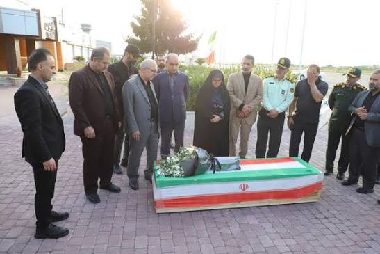 پیکر شهید نیما مرادی در بندرانزلی آرام گرفت