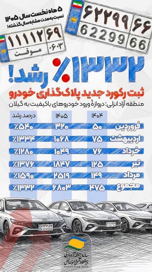 روابط عمومی منطقه آزاد انزلی پاسخ داد؛ آمار ترخیص خودرو اعلام شد